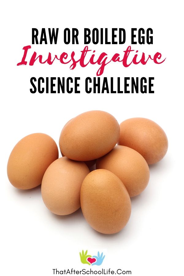 The raw or boiled egg challenge gives children the chance to explore their world use investigative skills to determine if an egg is raw or boiled without cracking the shell.