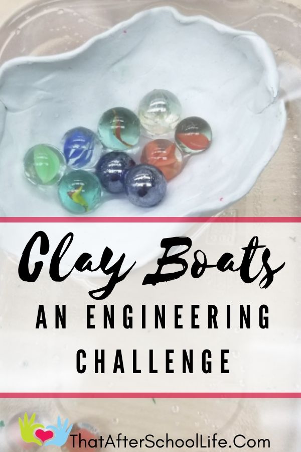 Get kids engineering with this fun activity.  Challenge children to build a clay boat that will float and carry a cargo of marbles. Before you jump into clay boats you may want to start with the tinfoil boats.  Tinfoil boats is an introductory activity to clay boats.