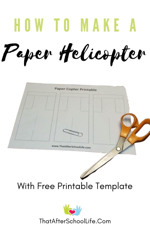 This is a great project to keep in your back pocket for unexpected downtime, or a backup activity.  The paper helicopter is simple to make and can keep kids entertained for a good period of time.