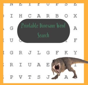 Printable Dinosaur Word Search
