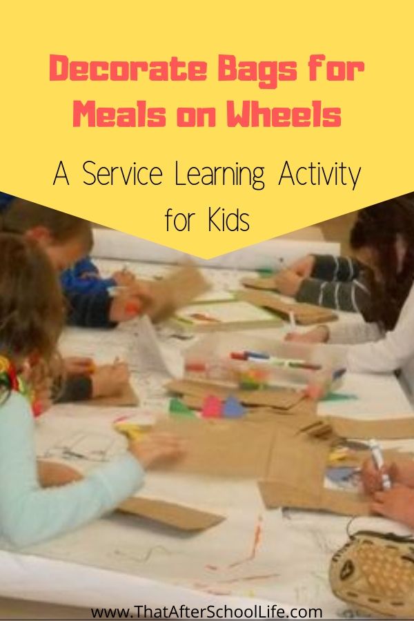 Decorate Bags for Meals on Wheels - That After School Life