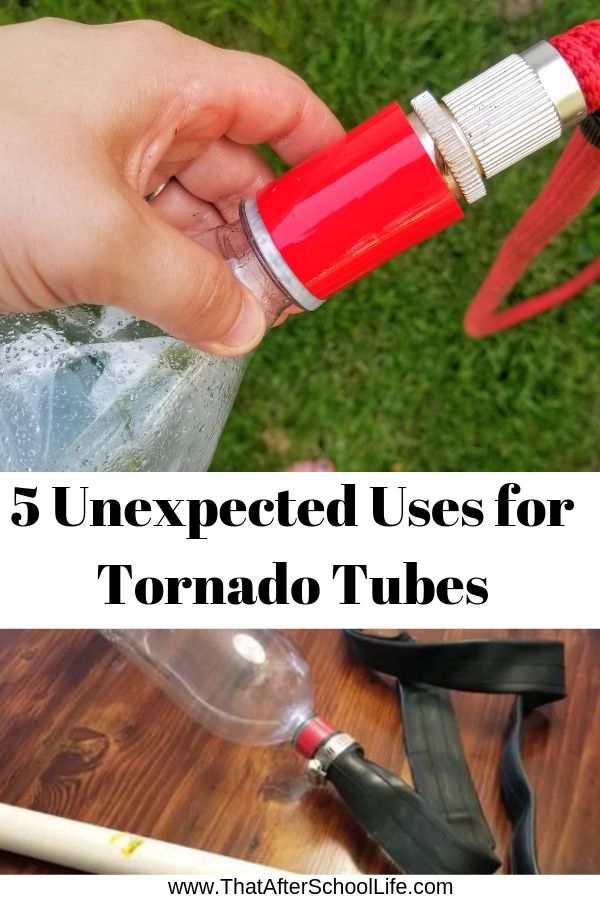 These tornado tube activities are sure to entertain! A tornado tube is a cylinder plastic piece you can use to connect two plastic bottles.  It is traditionally used to make a tornado in a bottle, however their are more uses for this fantastic tiny piece of plastic!  Check out some ideas below.