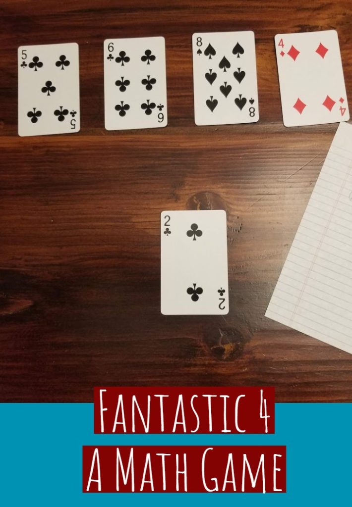 Get kids thinking with Fantastic 4 a fun math game.  Challenge children to to use their math brains and develop as many equations possible in a designated time.  Read, Set, Math!