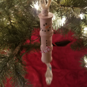 spool snowman ornament craft