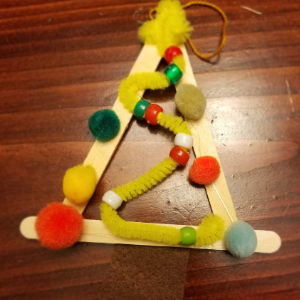 Craft stick christmas tree