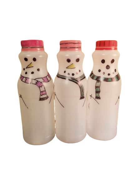 recycled snowman bowling winter activity craft