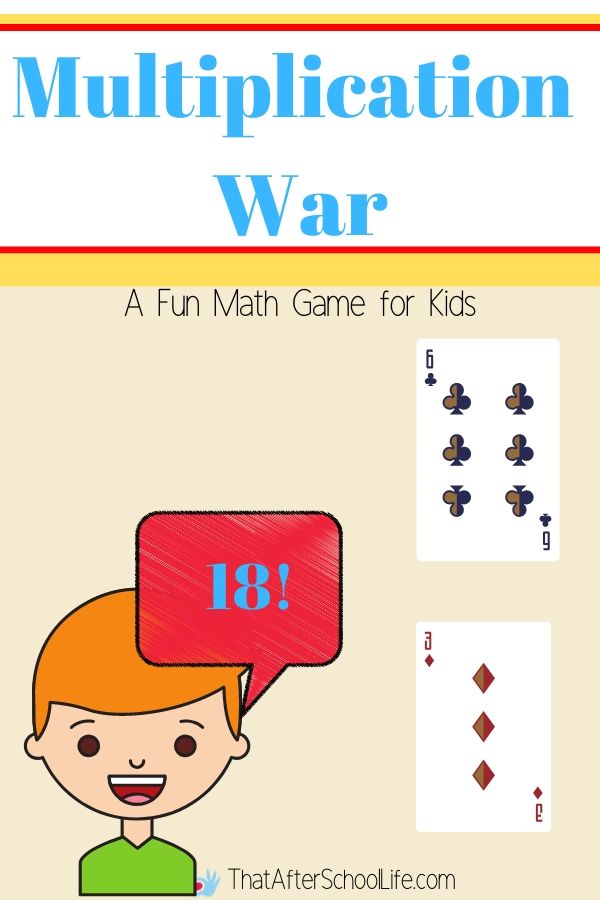 Multiplication War is a fun way to for kids to practicing multiplication facts.  If you like card games you will love this game that is similar to the traditional game of war with a math twist.