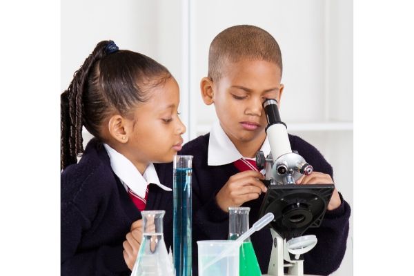 create a science center with microscopes